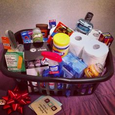 a basket filled with lots of different types of items