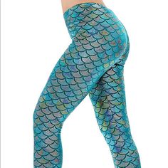 Fun Mermaid Leggings, Nwot. I Ended Up Using A Different Size So I Never Wore These. Great For A Costume Or For Fun! Mermaid Pants, Mermaid Fit, Mermaid Leggings, Mermaid Stuff, Mermaid Parties, Mermaid Party, Tight Leggings, Adult Costumes, Colorful Leggings