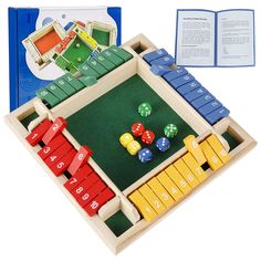 PRICES MAY VARY. 【Classic Board Games】This set of Shut the Box board game props is suitable for 2-4 people to play the game together, which is easy to learn and play at any age. Perfect classic board games for families. Our shut the box game set includes everything you need to start a fascinating and exciting board game. Each player gets your own colors. 【High Quality Solid Wood】This Shut the Box dice game set is crafted from natural solid wood, feel comfortable, environmentally friendly and dur Game For Classroom, Shut The Box Game, Digital Numbers, Wooden Board Games, Board Table, Wooden Dice, Decision Making Skills, Game Props, Classic Board Games