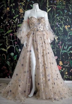 femme fatale on Twitter: "Chotronette Aurora Boreali and Celestial gowns… " Off Shoulder Evening Dress, Perfect Dresses, Professional Dress, A Line Prom Dresses, فستان سهرة, Gown Prom