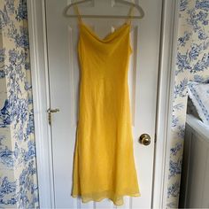 Uo Cowl Neck Slip Dress In Allover Yellow Dot Print Fully Lined With Adjustable Straps Nwt, Perfect Condition Urban Outfitters Yellow V-neck Dress, Urban Outfitters Yellow Summer Dress, Urban Outfitters Yellow Brunch Dresses, Urban Outfitters Yellow Dress For Brunch, Yellow Urban Outfitters Dress For Brunch, Cowl Neck Slip Dress, Urban Dresses, Urban Outfitters Dress, Dot Print