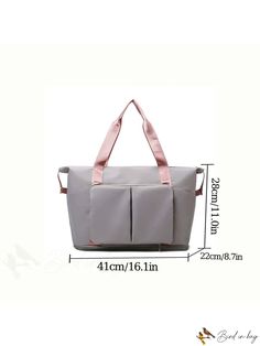 BirdinBag - Stylish Waterproof Womens Travel Bag- Spacious, Durable & Fashionable Weekend Gym Tote Versatile Foldable Outdoor Bag, Foldable Tote Bag For Outdoor Activities, Gray Gym Bag With Large Capacity, Gray Bags With Pockets For Outdoor Activities, Multifunctional Gray Bag For Daily Use, Practical Gray Bags With Large Capacity, Gray Large Capacity Gym Bag, Functional Foldable Shoulder Bag For Daily Use, Multifunctional Foldable Bag For Daily Use