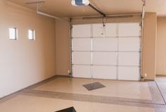 an empty garage with no one in it