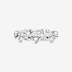 Knotted Hearts Band Ring | Romantic Jewelry | Pandora US | Sterling silver | Pandora US Pandora Knotted Heart Ring, Bestie Rings, Pandora Rings Heart, Jesus Ring, Royal Chain, Ring Stacks, Pandora Jewelry Rings, Heart Band, Timeless Ring