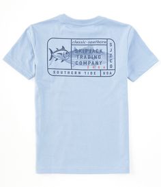 From Southern Tide&#x2C; this t-shirt features:Crew necklineShort sleevesGraphic artwork on the front and backPullover constructionStraight hemCotton/polyesterMachine wash/tumble dryImported. Nike Winter Jackets, Beachy Clothes, Hangout Ideas, Gemini And Pisces, Grand Turk, Best Friends Brother, Kids Shirts Boys, School Clothes, Southern Tide