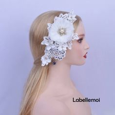 small bridal fascinator with lace,beads and rhinestones with metal combs at the back Ideal for wedding/party/races/church It is handmade product and every hat is well inspected before shipment,no return accepted.But please do contact us if you have any problems on your order.Thanks for your supports. Adjustable White Lace Hair Accessories, Elegant White Rhinestone Headpieces, Wedding Hair Accessories With Rhinestones, Elegant Lace Hair Accessories For Wedding, Elegant Lace Hair Accessories For Party, White Lace Headband For Party, White Lace Party Headband, White Beaded Adjustable Bridal Accessories, Adjustable Beaded White Bridal Accessories