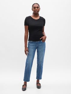 Stretch denim.  Full panel at top.  Classic 5-pocket styling.  Assorted washes.  Better denim.  Better planet.  This pair of denim is part of our water-saving Washwell program.  Compared to conventional wash methods, Washwell has saved millions of liters of water since 2016.  Please note: Maternity styles cannot be returned in store.  Please enjoy free returns by mail.  #795415 Choose your maternity Maternity Styles, Gap Maternity, Digital Closet, Girlfriend Jeans, Water Saving, Maternity Jeans, The Gap, Baby Fever, Maternity Fashion