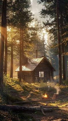 Cabin In The Woods Photography, Deep Woods Aesthetic, House In Forest Drawing, Old Cabin Aesthetic, Small Forest Cabin, Forest Cabin Aesthetic, Log Cabin In Woods, Cabin In The Woods Aesthetic, Cabin In Forest