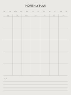 the printable month planner is shown in black and white, with lines on it