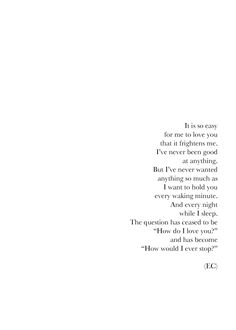 an image of a poem written in black and white with the words, it is so easy