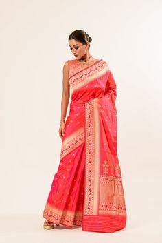 Pure Katan Banarasi silk saree in a stunning peach color. This saree features a Paithani broad border and a Paithani pallu adorned with intricate Gold zari work. Traditional Peach Pre-draped Saree With Zari Work, Peach Saree For Puja And Festivals, Peach Saree With Zari Weaving For Puja, Peach Saree With Zari Weaving For Diwali, Peach Saree With Zari Weaving For Wedding, Peach Wedding Saree With Zari Weaving, Art Silk Saree With Dupatta In Peach, Peach Saree With Zari Weaving, Peach Saree For Puja With Traditional Drape