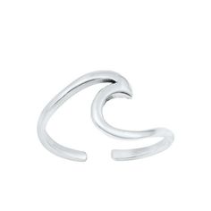 Sterling Silver Wave Toe Midi Ring Adjustable Beach Ocean Band .925 New Jewelry Female Unisex All our silver jewelry is crafted from .925 silver also commonly referred to as sterling silver. Sterling silver is the standard for beautiful high-quality silver jewelry and cannot be replicated by lower priced silver plated jewelry. It is 92.5% pure silver, mixed with alloys to add strength and durability to stand the test of time. Keep your fine jewelry shiny and elegant by storing it properly. Jewelry needs to be stored in a dry area, preferably away from air in a jewelry box or plastic bag. Avoid exposure to harsh chemicals. Use a polishing cloth to remove tarnish build-up over time. Size: One Size.  Age Group: adult. Sterling Silver Toe Rings, Tarnish Remover, Silver Toe Rings, Midi Ring, Midi Rings, Jewelry Rings Diamond, Silver Plated Jewelry, New Jewelry, Silver Accessories