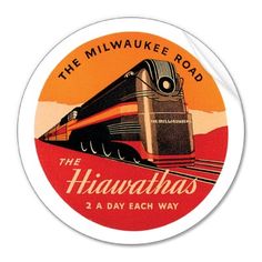 the milwaukee road logo is shown on a sticker that says, the haurathas