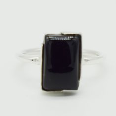 Solid 925 Sterling Silver Rectangle Shape Gemstone NATURAL BLACK ONYX Beautiful Handmade Rings Gift for Her Rings KGJ-R-06 * 100% Top quality materials used and genuine natural gemstones. We offer a 100% Satisfaction Guarantee of our unique handcrafted 925 silver jewelry studded with real gemstones. Please read our shipping policy thoroughly.The shipping charges not only for shipping cost also covered handing charges i.e. eBay fees, PayPal Fees ,shipping envelope ,Packaging, stationary, office e Rectangular Onyx Gemstone Rings, Rectangular Onyx Ring For Formal Occasions, Black Rectangular Anniversary Ring, Formal Rectangular Onyx Ring, Rectangular Sterling Silver Crystal Ring As Gift, Rectangular Onyx Gemstone Jewelry, Black Rectangular Ring Gift, Black Rectangular Rings For Gifts, Formal Rectangular Ring Stamped 925