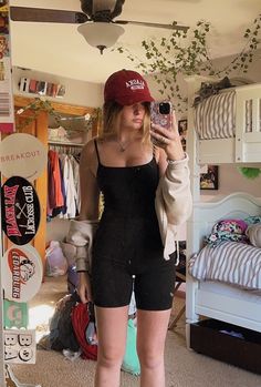 Cute summer black artizia unitard dupe from amazon!! Black Unitard Outfit, Summer Black, Body Suit, Gym Outfit, Trucker Cap, New Fashion, Casual Outfits