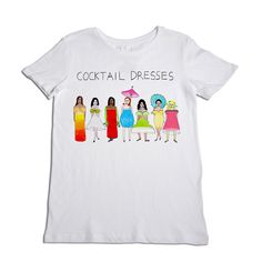 Cocktail Dresses Women's T-Shirt – Unfortunate Portrait Fitted Short Sleeve T-shirt With Funny Print, Cotton Crew Neck T-shirt, Fitted Shirt With Funny Print For Summer, Fitted Graphic Tee With Funny Print, Fitted White T-shirt With Funny Print, White Crew Neck, Womens Cocktail Dresses, Women Humor, Men Fits