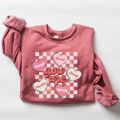 Valentines Day Sweatshirt, Valentine Sweatshirt, Retro Heart, Heart Sweatshirt, Cute Sweatshirts, Valentines Day Shirts, Valentines Shirt, Love Valentines, Be My Valentine