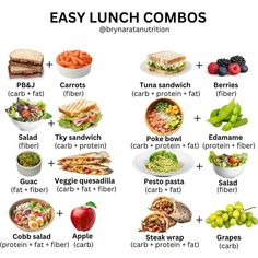 an image of easy lunch combos