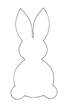 the outline of a bunny's head for a crafting project, it is white and