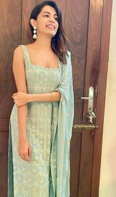 Sky Blue Salwar Suit, Blue Salwar Suit, Suit Designs Indian Style, Combination Dresses, Simple Kurti, Churidar Designs, Desi Wear