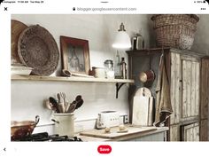 an image of a kitchen with lots of cooking utensils