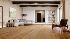 a living room filled with furniture and wooden floors