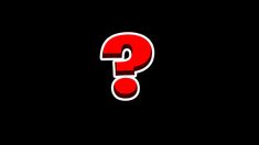 a red question mark on a black background