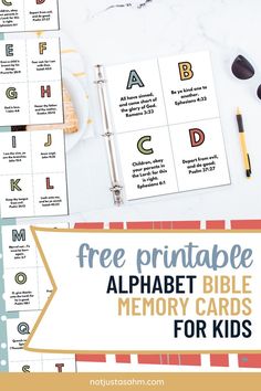 free printable alphabet memory cards for kids to practice letters and numbers with their own hands