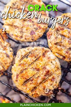 hamburger patties cooking on an outdoor grill