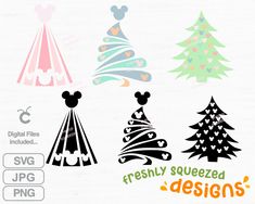 mickey mouse christmas tree svg files