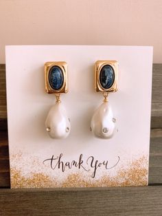 Vintage Pearl Earrings, Vintage Blue Gold Stud Earrings, Bridesmaid Jewelry Gift for Her Bridal Jewelry Bridesmaid Gift Maid of Honor Gift - Etsy Plated Drop Clip-on Earrings As Gift, Plated Drop Clip-on Earrings For Gift, Elegant Blue Metal Clip-on Earrings, Hypoallergenic Drop Clip-on Earrings For Anniversary, Metal Clip-on Pearl Drop Earrings For Gift, White Clip-on Jewelry For Gift, White Clip-on Jewelry As Gift, Blue Tarnish-resistant Earrings For Gift, Vintage Pearl Earrings