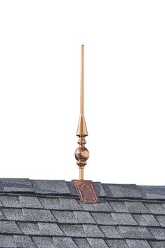 Only the finest 22-gauge pure copper and highest quality brass go into every Good Directions finial. Designed by American artisans, each piece is handcrafted to ensure even the smallest detail meets our standards of quality. That’s why we’re able to offer you our lifetime warranty and why, for more than 35 years, Good Directions finials have been the choice of discerning homeowners everywhere Good Directions Copper Roof-mount Finial Weathervane | 755T Copper Rain Chains, Roof Pitch, Garden Poles, Copper Roof, Globe Decor, Rain Chain, Aluminum Roof, Vegetable Garden Design, Patina Finish