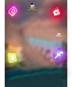 an image of some colorful app icons on a tablet screen with blurry colors and shapes