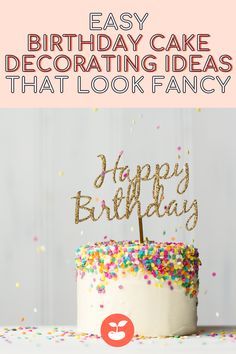 an easy birthday cake decorating idea that looks fancy