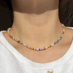 Rainbow Daisy Necklace Choker Colorful Beaded Choker Flower | Etsy Multicolor Round Beads Flower Necklace For Summer, Trendy Multicolor Flower Necklace With Colorful Beads, Trendy Multicolor Beaded Flower Necklace, Colorful Beaded Necklaces With Letter Beads, Multicolor Beaded Flower Necklace, Multicolor Flower-shaped Beaded Necklaces, Colorful Letter Beads Necklace, Multicolor Flower-shaped Beaded Necklaces With Tiny Beads, Multicolor Flower Shaped Beaded Necklace With Tiny Beads