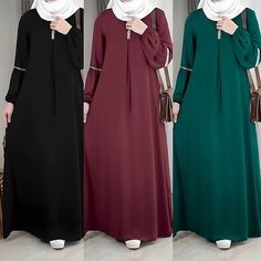 Hemline / Train:Long Length; Sleeve Length:Long Sleeve; Gender:Women's; What's in the box:Dress; Types:Dress,Abaya,Kaftan Dress; Holiday:Ramadan; Style:Dubai,Islamic,Arabic; Material:Polyester; Age Group:Adults'; Characters:Arabian,Muslim; Listing Date:01/15/2024 Ramadan Style, Ramadan Dubai, Hijabi Streetwear, Muslim Dress Abaya, Dress Types, Box Dress, Dress Abaya, Muslim Ramadan, Muslim Outfits