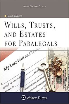 a pen and some keys on top of a piece of paper with the words, willis, trusts, and estate for paralegs