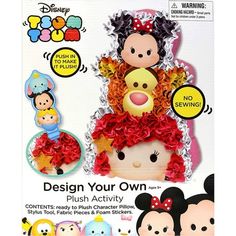 an advertisement for mickey mouse's design your own plush activity