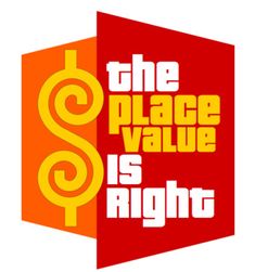 the place value is right logo with an orange and red box in the center that says,'the place value is right '