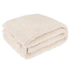 a white blanket folded on top of each other