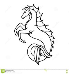 a black and white drawing of a horse on a white background stock photo - image