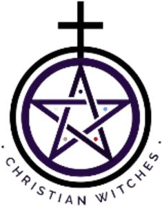 the christian witches logo with a pentagramus in the center and an inverted star above it