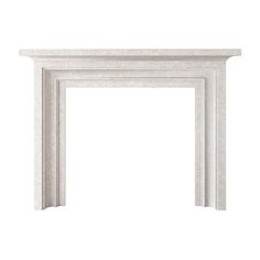 a white marble fireplace mantel