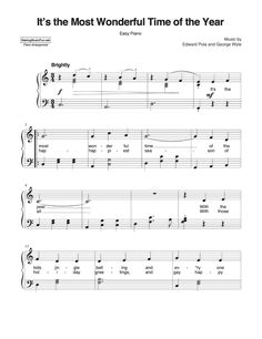 it's the most wonderful time of the year sheet music