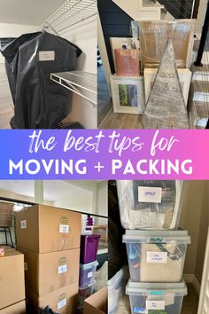 Get the ultimate moving tips with these must-have moving supplies and packing tips. Organize your move from start to finish with these moving hacks! Packing Home Tips, Packing Quickly Moving Tips, Packing To Do List Moving, Prep For Moving, How To Pack Pillows For Moving, How To Organize For A Move Packing Tips, Hacks For Packing To Move, How To Pack An Apartment, Organizing To Move Packing Tips