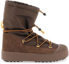 BROWN MOON BOOT  MTRACK POLAR BOOTS Moon Boot, Hiking Fashion, Moon Boots, Prada Designer, Balenciaga Designer, Stay Cozy, Brown Boots, Repellent, Water Repellent