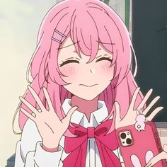 Characters With Pink Hair, Pink Hair Anime, Girl With Pink Hair, Anime Hair, Discord Server, Cute Profile Pictures, Anime Oc, Fanarts Anime