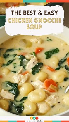 the best and easy chicken gnocchi soup