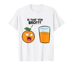 PRICES MAY VARY. Is That You Bro?? This Orange And Orange Juice Lover Design shows a kawaii orange and orange juice drawing and a funny quote. Funny orange juice graphic design for orange lovers. Lightweight, Classic fit, Double-needle sleeve and bottom hem Funny Orange Short Sleeve T-shirt, Orange Fun T-shirt With Funny Print, Funny Orange T-shirt With Letter Print, Orange Funny T-shirt With Letter Print, Cute Orange T-shirt With Graphic Print, Cute Orange T-shirt With Letter Print, Juice Graphic Design, Orange Juice Drawing, Juice Drawing