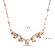 Curved leaf diamond pendant rose gold drop necklace La More Design Jewelry Rose Gold Diamond Pendant Necklace With Adjustable Chain, Rose Gold Necklaces With Single Cut Diamonds Flower Pendant, Elegant Rose Gold Diamond Necklace With Flower Pendant, Elegant Rose Gold Diamond Flower Pendant Necklace, Delicate Rose Gold Diamond Necklace With Clavicle Chain, Rose Gold Necklace With Diamond Accents And Flower Pendant, Delicate Rose Gold Diamond Necklace With Flower Pendant, Rose Gold Diamond Necklace With Elegant Design, Delicate Rose Gold Diamond Necklace With Rose Cut Diamonds